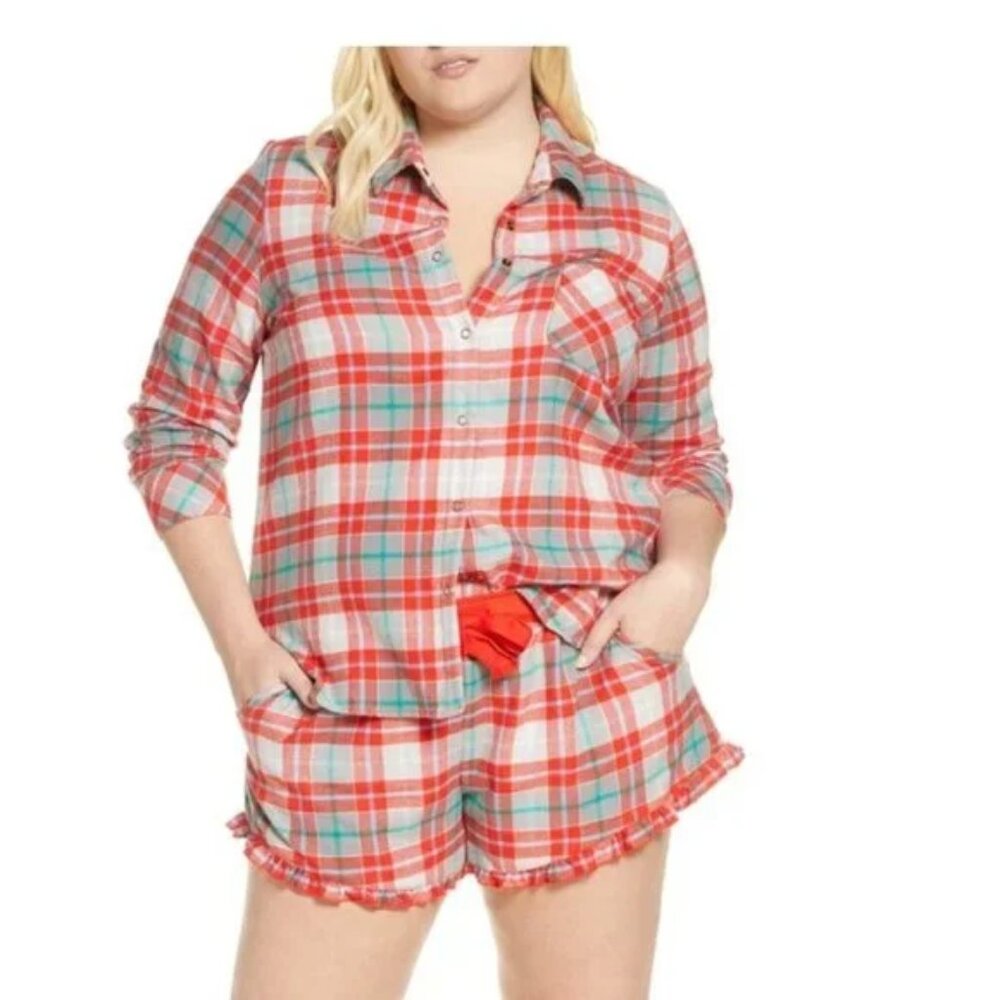 BP. Flannel Shortie Pajamas PLUS SIZE